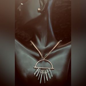 Centerpiece with Natural Kyanite Slice’s& Earring Set